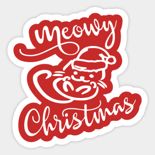 Meowy Christmas Sticker